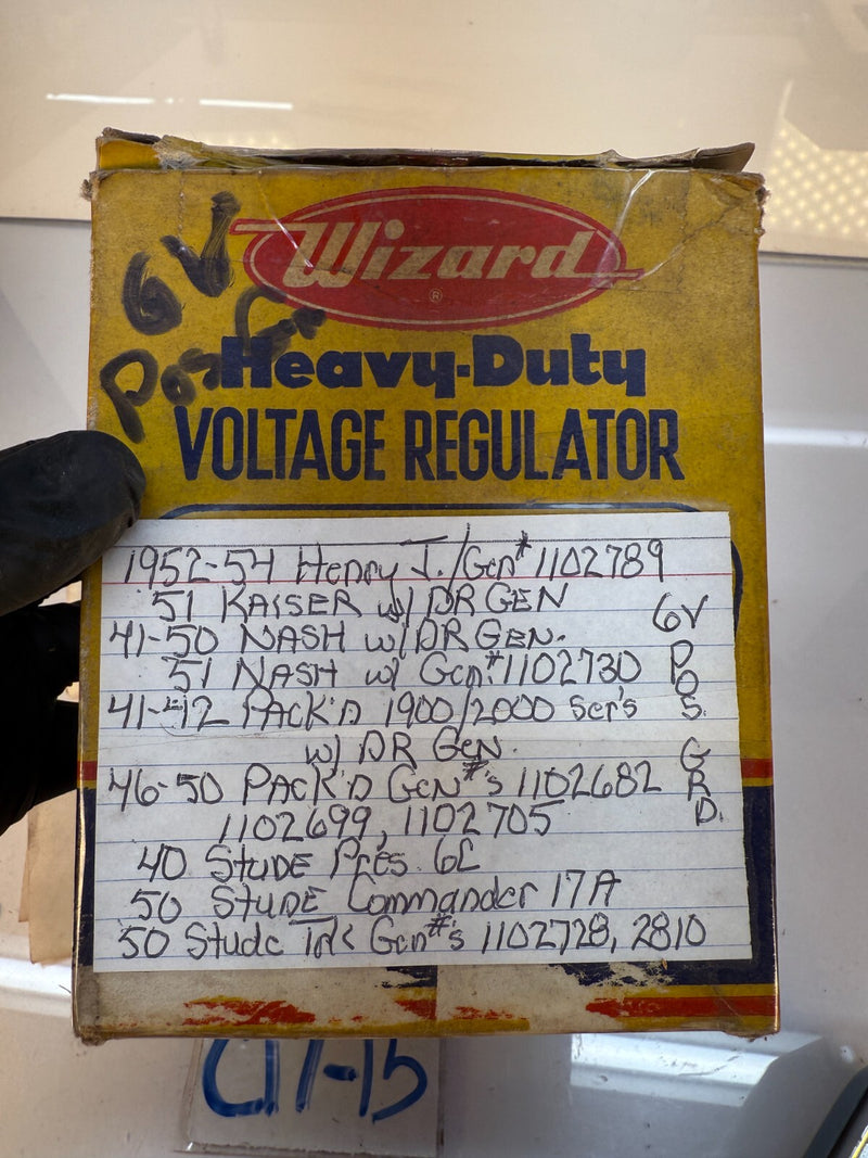 NOS HD WIZARD L-3677 VOLTAGE REGULATOR GMC PACKARD NASH STUDEBAKER KAIS C17-15