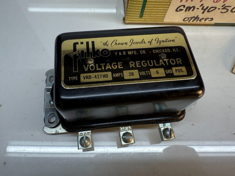 NOS FILKO VRD-427HD 1940-42 GMC TRUCK Voltage Regulator 1118208 40 41 42 C17-26
