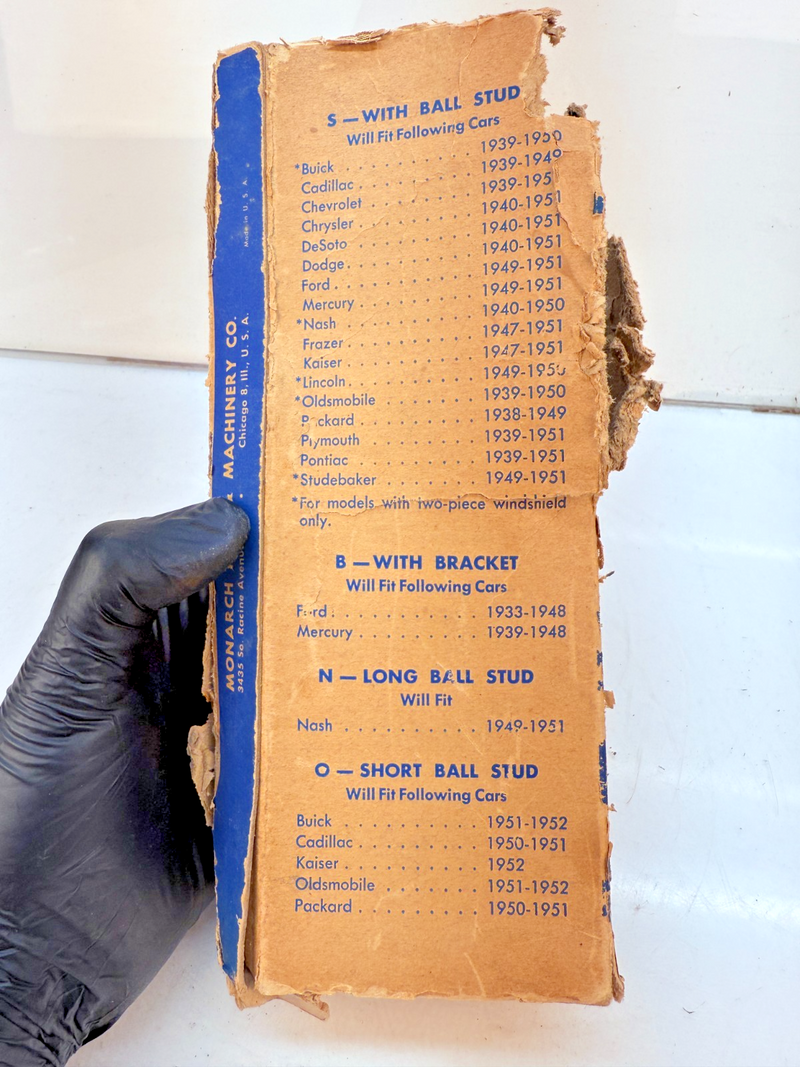 NOS Accessory Monarch FLIP Rear View Mirror GM FORD 40s 50s 60s  Rod Custom B84