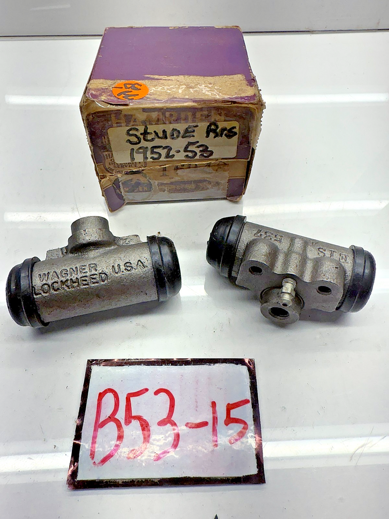 NOS Wagner Lockheed Rear Wheel Brake Cylinders Pair Studebaker 1952–1953 B53-15