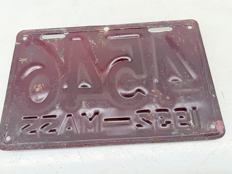 Repainted 1932 4546 Massachusetts License Plate Sign MA 4546 C76-22