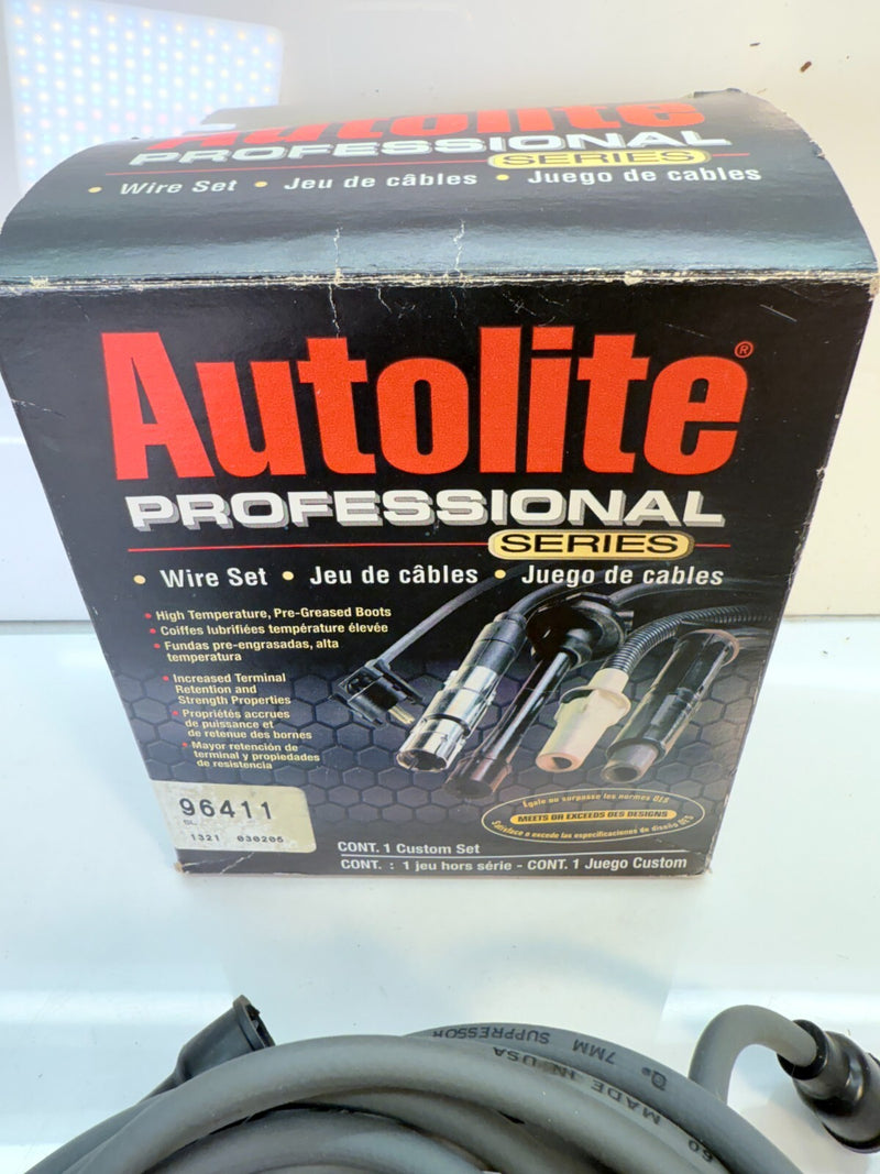 NOS Autolite Professional Spark Plug Wire Set 7mm Black 96411 C24-52