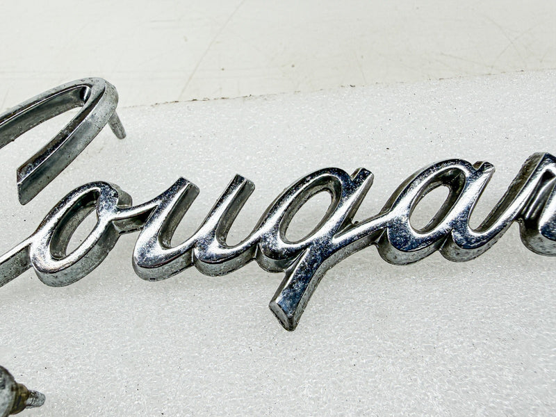 OEM 1971 1972 1973 MERCURY COUGAR SCRIPT EMBLEM PAIR D1WB-16098-AA E10-81