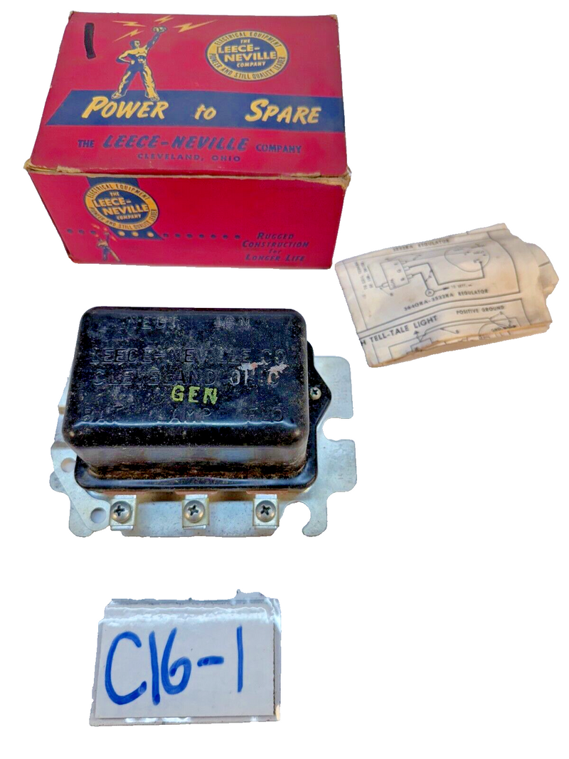 NOS 1964 - 1967 Ford Leece Neville Voltage Regulator R0013631RA 64 65 66 C16-1