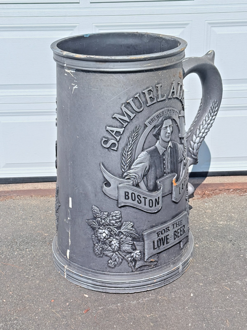 HUGE 3 FOOT Samuel Adams Beer Stein Mug Bar Store Display Mancave Table