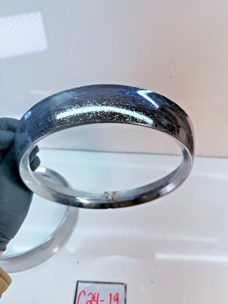 Jeep CJ Chrome Headlight Bezels Trim Beauty Ring Bezel Pair CJ7 CJ5 CJ8 C24-19