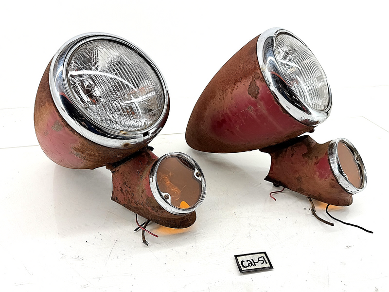 OEM 1938 - 1946 American LaFrance 500 600 Fire Truck Bullet Headlights Rat Rod