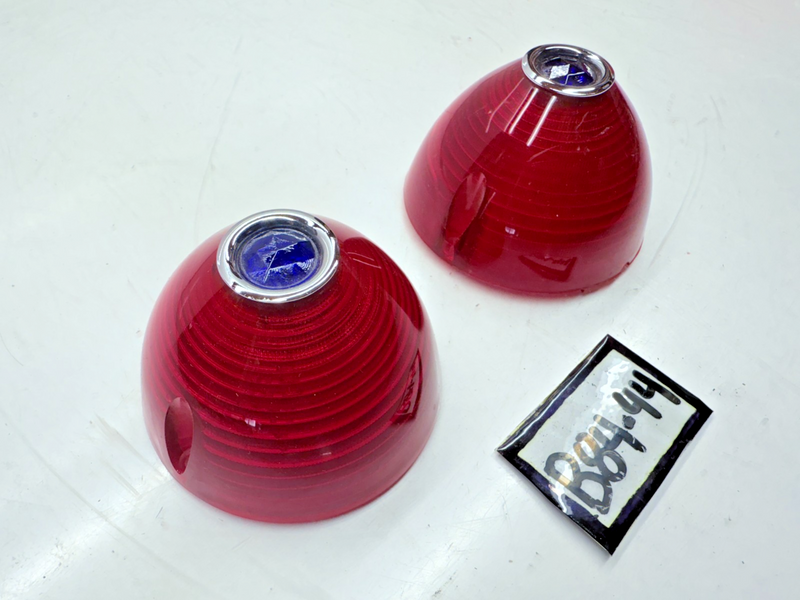 OEM GM 1956 Chevrolet PAIR Blue Dot Tail Lamp Lens 5947161 BelAir  Truck B84-44
