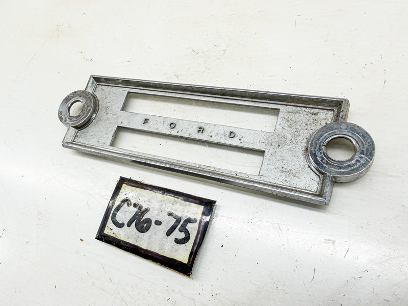 OEM 1963 1964 FORD GALAXIE RADIO BEZEL CHROME FACEPLATE C4AA-18842 C76-175