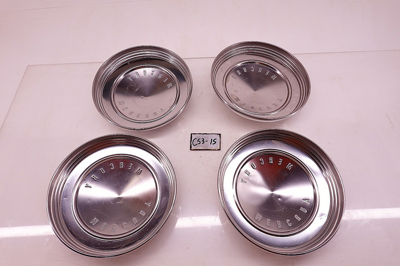NOS 1960 - 1966 MERCURY COMET CYCLONE SET DOG DISH HUBCAPS WHEEL COVERS C53-15