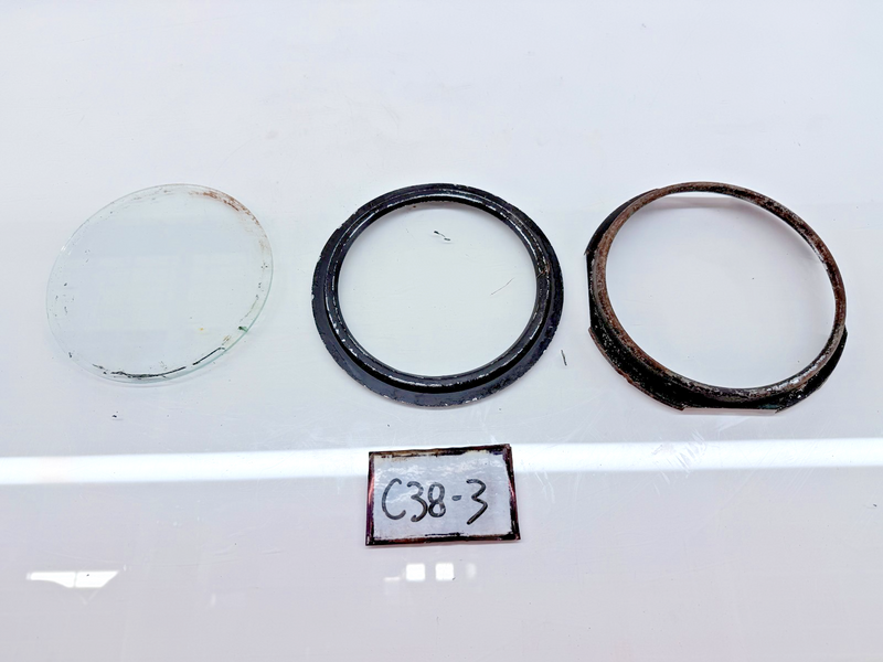 OEM 1950s 1960s Willys Jeep CJ5 CJ6 Speedometer Glass Lens & Bezel C38-3