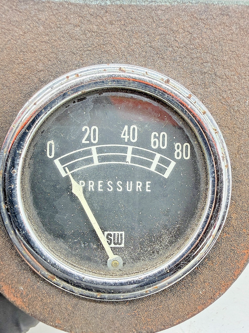 Vintage 1950s Gasser Stewart Warner Pressure Gauge 80 PSI Teardrop Pod C39-50