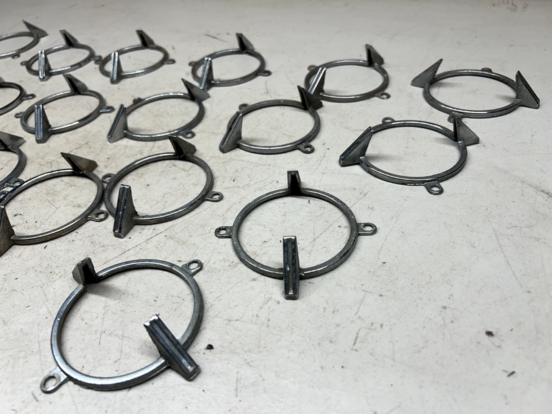 OEM 1962 Impala Ful-Size Tail Lamp Back Up Lens Chrome Bezel PAIR 62 B21