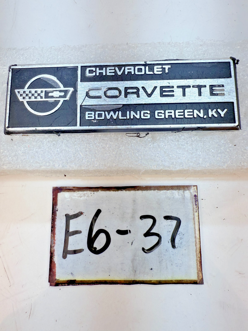 Original Factory Under Hood Emblem 1984 - 1993 Corvette Bowling Green KY E6-37
