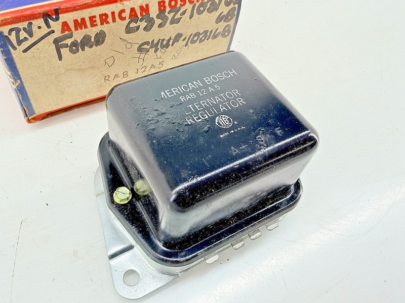NOS 1965 - 1977 Mustang Cougar Ford F100 F350 VOLTAGE REGULATOR RAB 12A 5 C74-14