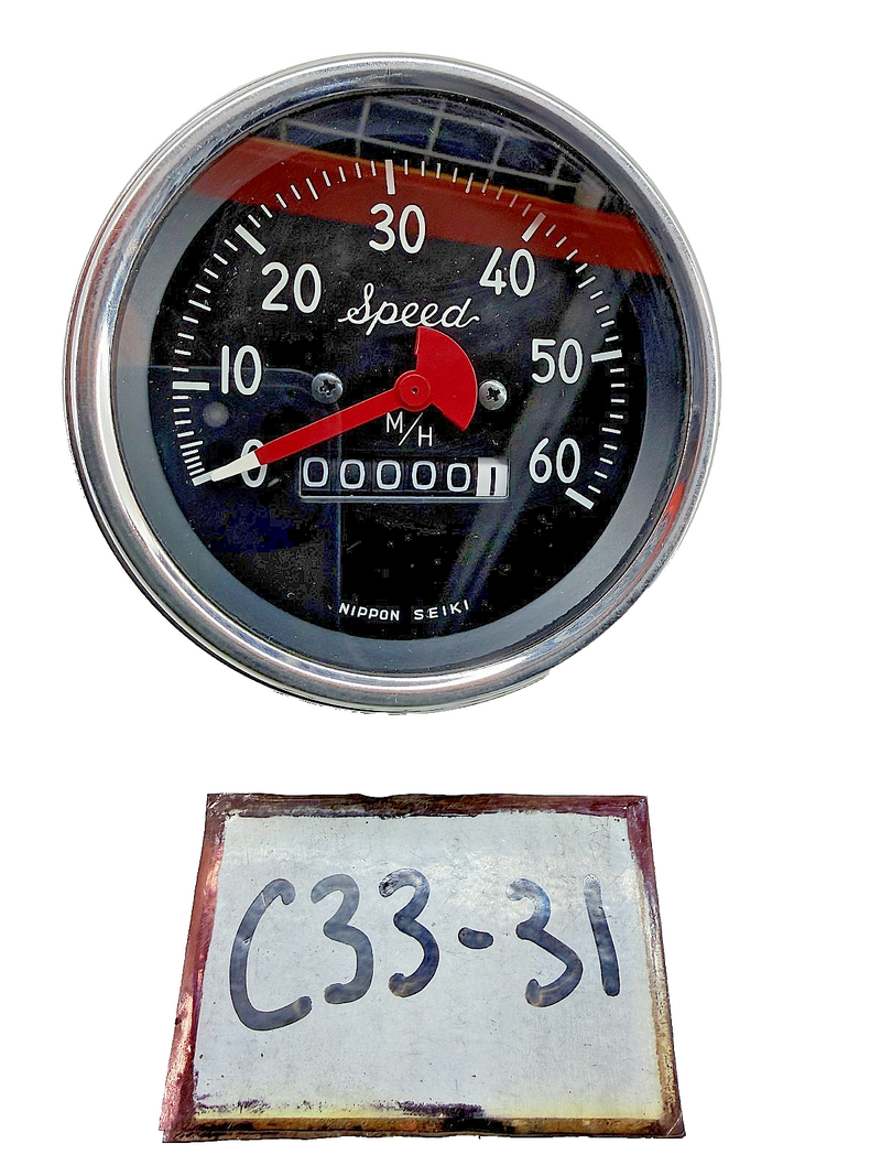 NOS Vintage Willys Jeep 50s Nippon Seiki Speedometer 60 M/H Speed Script C33-31