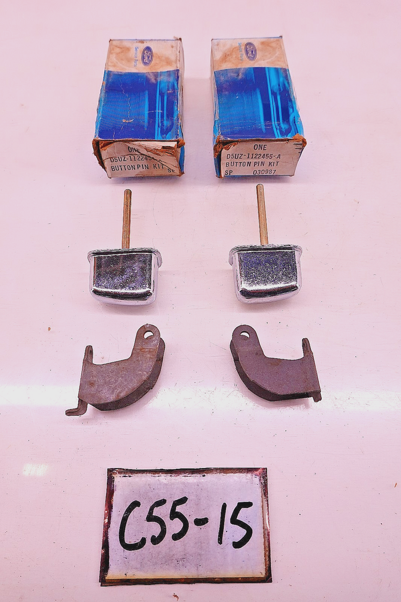NOS 1975 - 1979 Ford E100 E250 E350 Front Door Button PAIR D5UZ-1122455-A C55-15