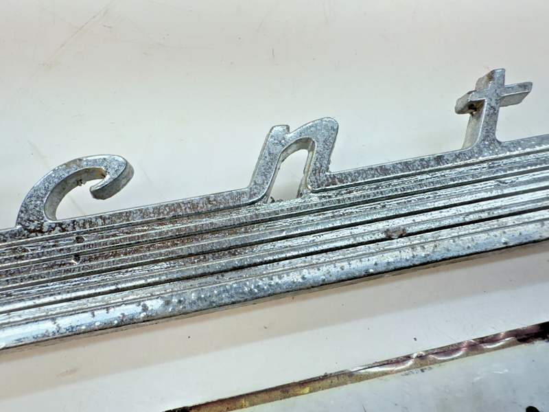 Vintage OEM 1955 Buick Century Script Emblem Badge E5-4