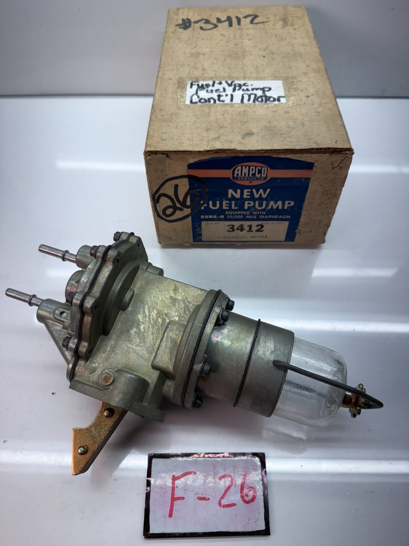 NORS AMPCO 1961 1962 WHITE WITH CONTINENTAL ENGINE FUEL PUMP 3412 61 62 F-26