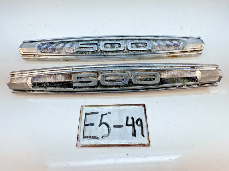 OEM 1967 Ford Fairlane 500 PAIR Quarter Panel Emblems C7OB E5-49