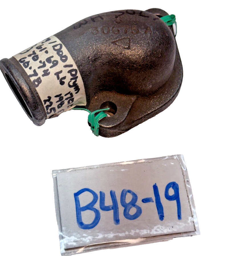 NOS  1960 - 1978 DODGE PLYMOUTH THERMOSTAT HOUSING 6CYL 30675A WH5023 B48-19