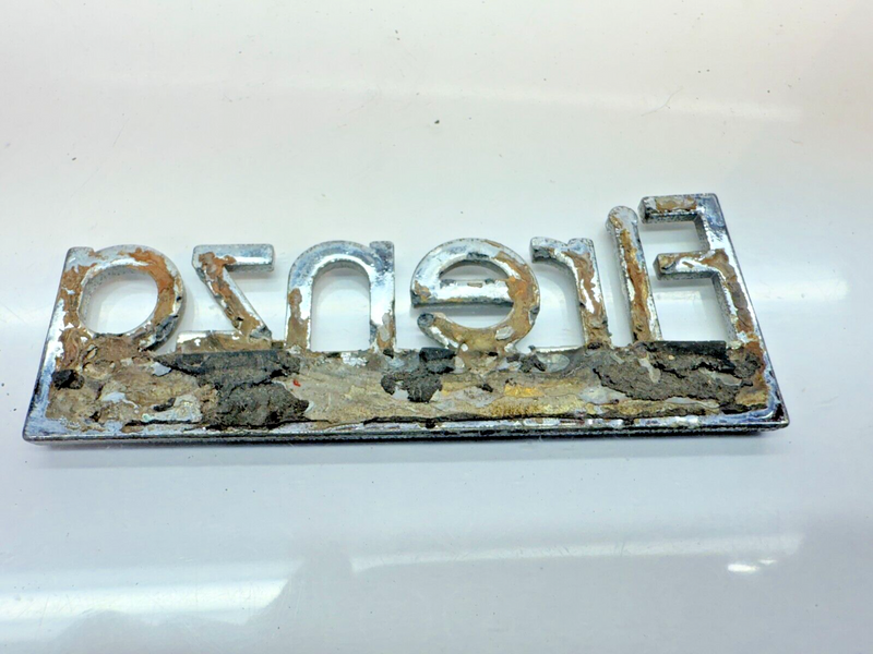 OEM OLDSMOBILE FIRENZA SX COUPE TRUNK CHROME EMBLEM BADGE SIGN 1982 82 B32-181