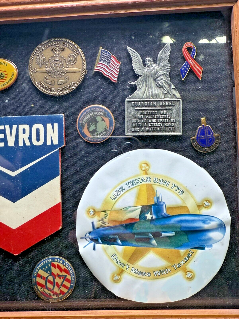 Vintage Framed Harley-Davidson Collector Dealer / Travel Pins Lot 80s 90s 2000s
