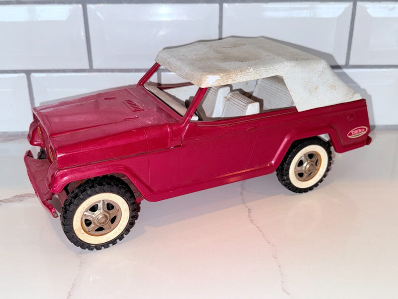 VINTAGE ORIGINAL TONKA 1970 No. 2245 Red Jeepster Convertible Sedan - Jeep - HB1