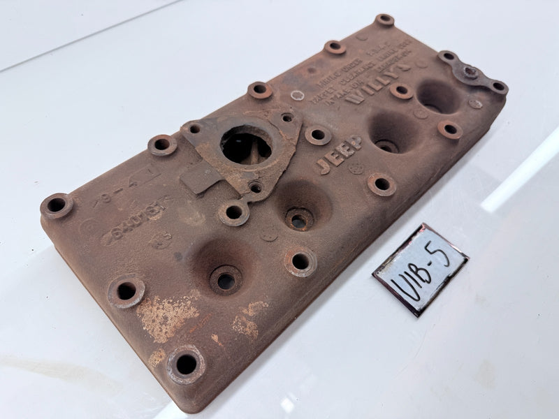 OEM Jeep Willys CJ2A CJ3A L-134 Cylinder Head MB? GPW? L134 640161 W4 WWII U1B-5