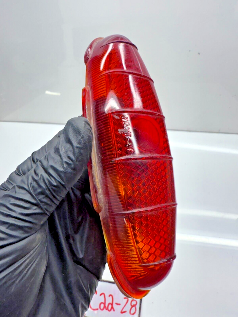 OEM 1940 - 1950 Ford Glass Tail Light Lens Glo-Brite / Stimsonite 214-314 C22-28
