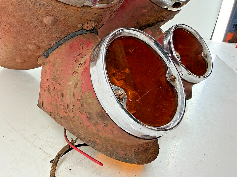 OEM 1938 - 1946 American LaFrance 500 600 Fire Truck Bullet Headlights Rat Rod