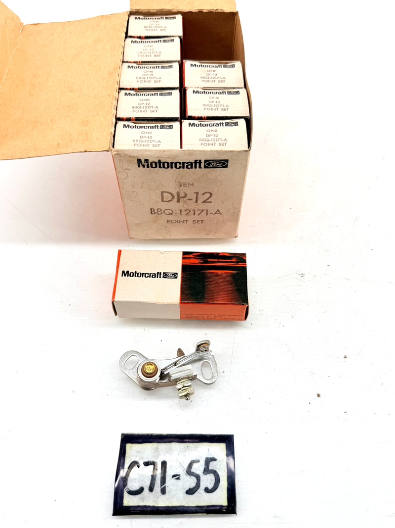 (9)- NOS 1965 - 1974 Ford Mustang Motorcraft 8 Cyl Point Set B8Q-12171-A C71-55