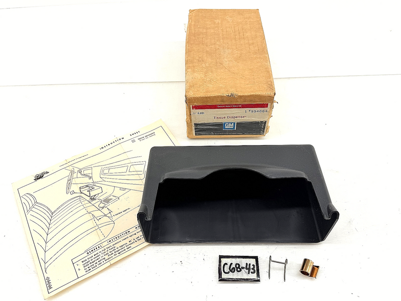 RARE NOS CHEVY IMPALA CHEVELLE CAPRICE BENCH SEAT TISSUE DISPENSER 994664 C68-44