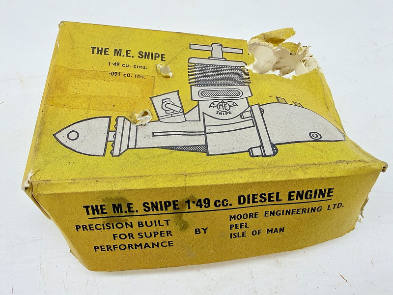 RARE NEW Vintage M.E. Snipe 1.49cc Diesel Model Airplane Engine C49-30