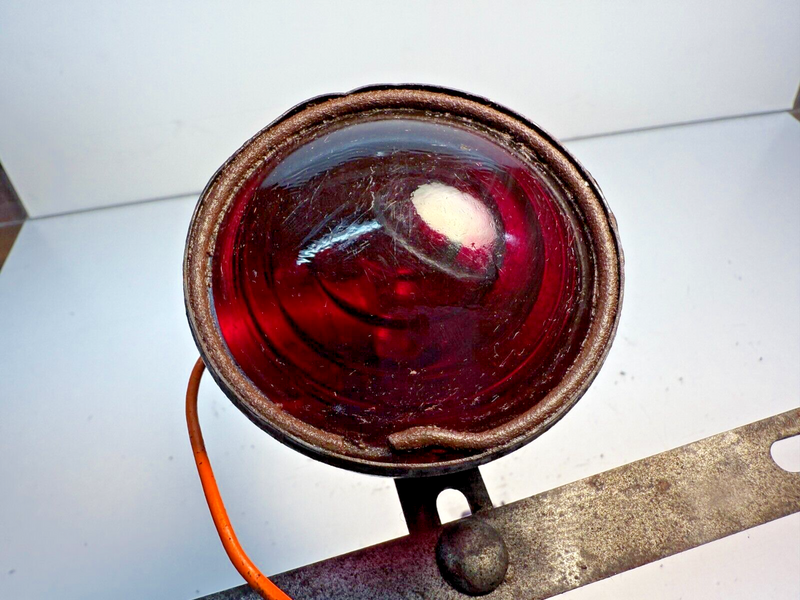 Vintage DUO TAIL Lamp Red Glass License Plate LIGHT HOT RAT ROD B41
