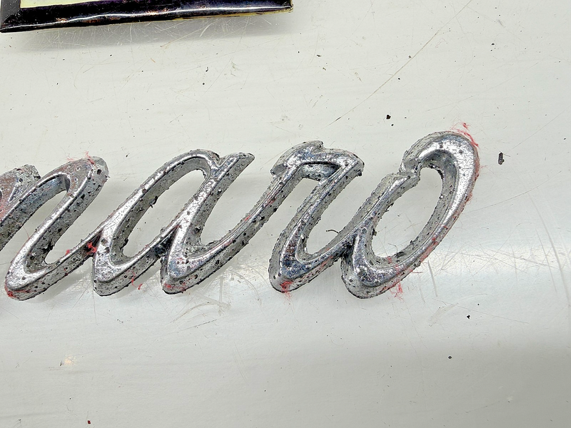 OEM 1968 1969 Chevrolet Camaro Fender Script Emblem Badge Pair 3916660-2 E9-51