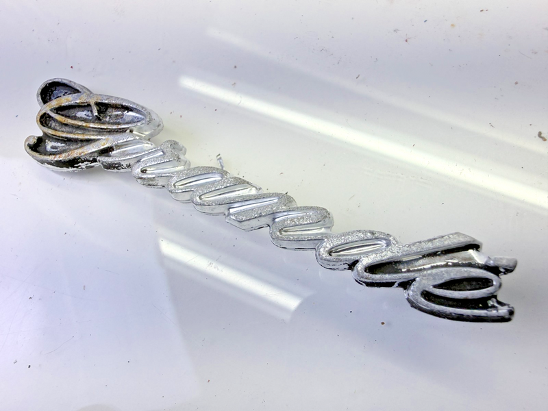 OEM 1969 1970 Mustang Grande Coupe ROOF REAR SIDE “GRANDE” EMBLEM E8-97