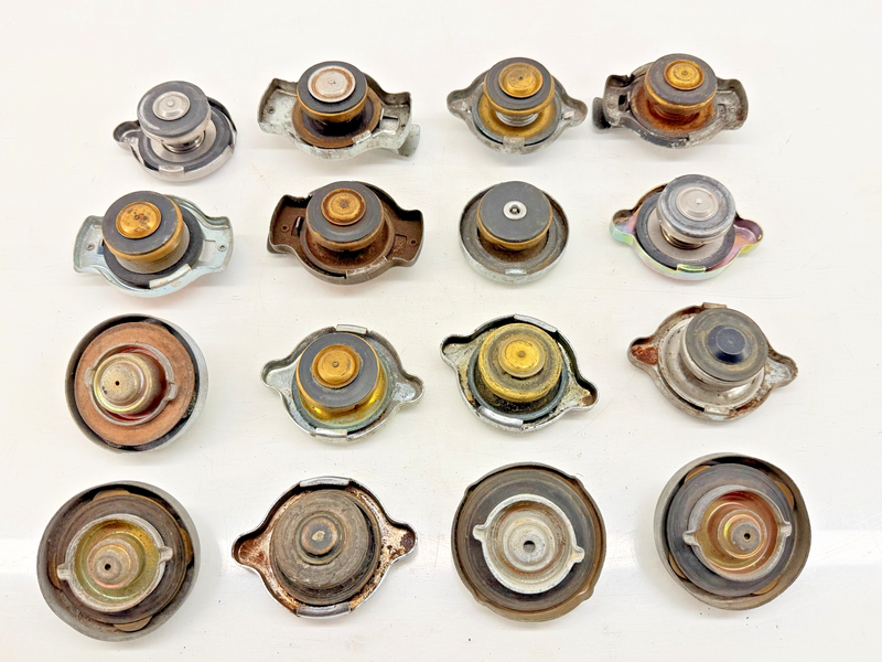 (12) Vintage LOT of 1960's FORD Radiator Caps Chevy Dodge Camaro Mustang C58-31