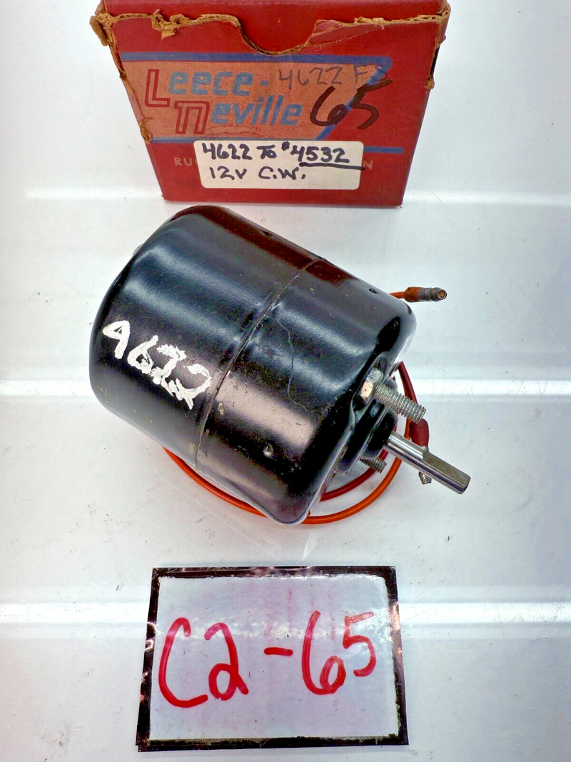 NOS Leece Neville 12V C.W. Electric Blower Motor 4622 to 4532 C2-65