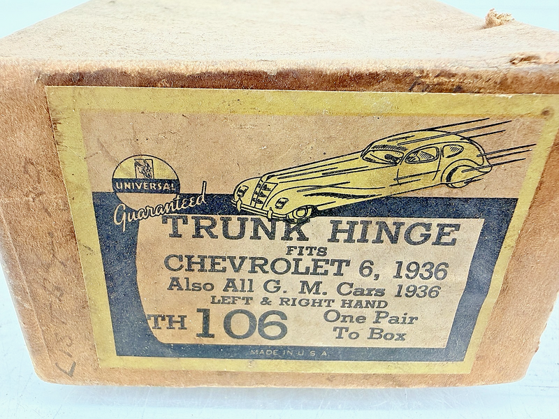 NOS 1936 Chevrolet Pontiac Oldsmobile Buick Chrome Trunk Hinges TH 106 C72-17
