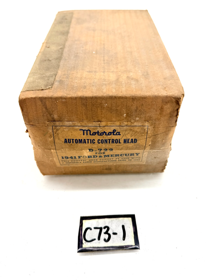 NOS SEALED BOX Motorola D722 Car Radio Control Head 1941 Ford & Mercury C73-1