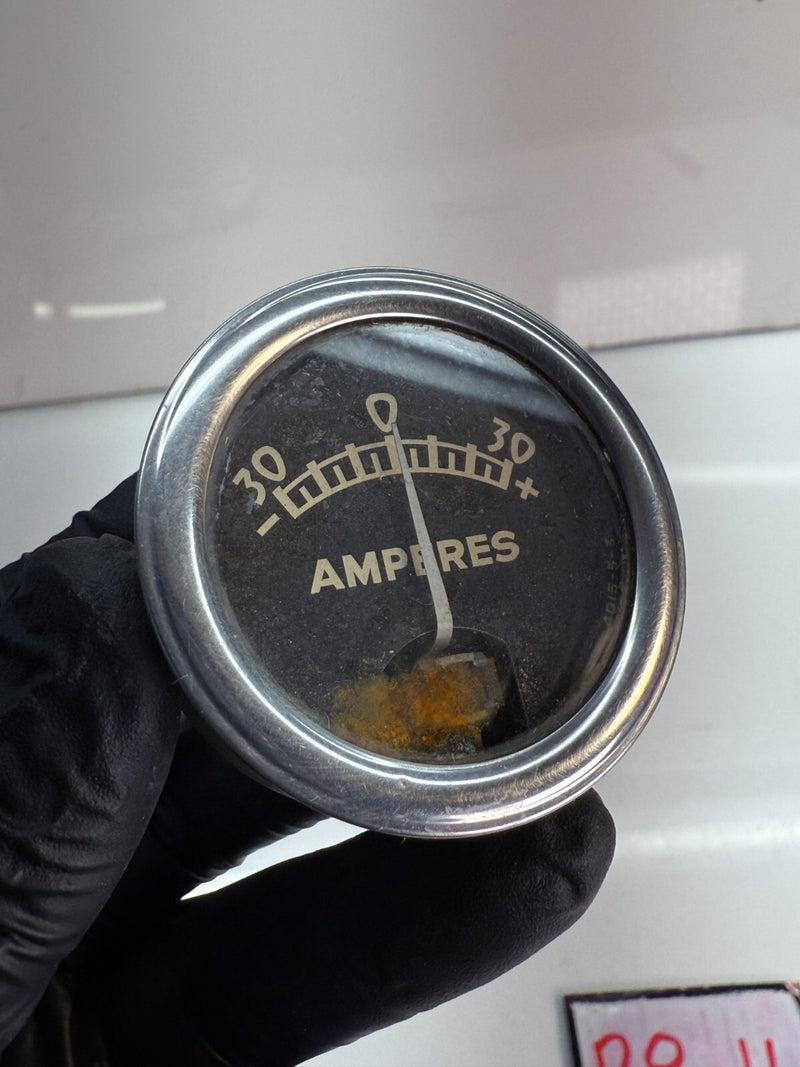 Vintage MF  Amperes Gauge 4015-5-3 Tractor Car Auto Rat Rod B8-11