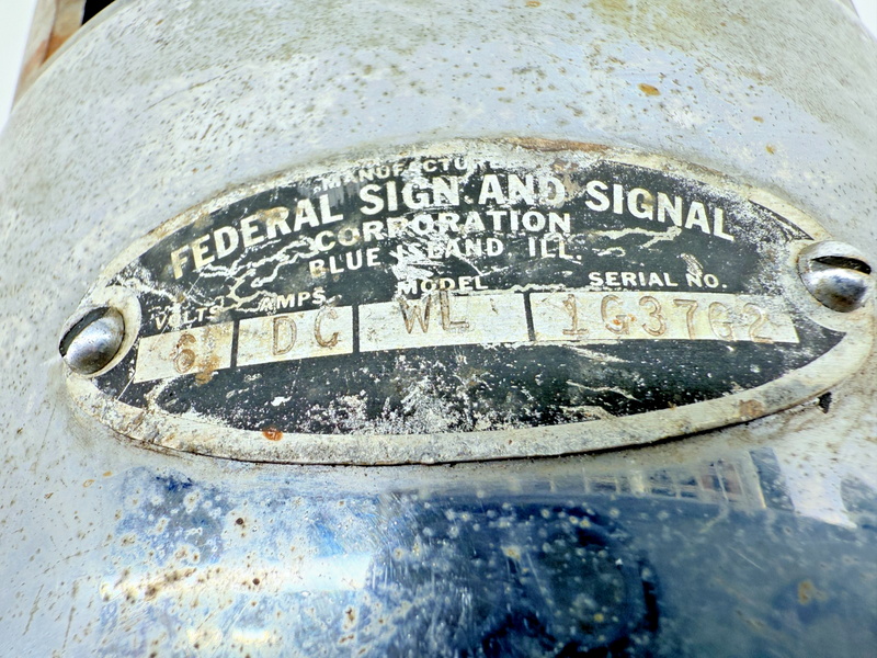 Vintage 1930's 1940's 1950's Federal Siren Fire Police 6V Model WL W-5052 C43-30