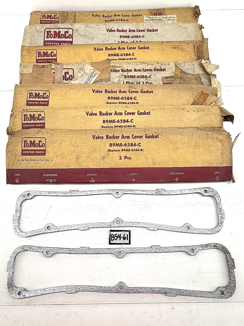 (1) NOS 1954 - 1960 Ford Mercury Y-Block V8 Valve Cover Gasket Set 1957 B54-61