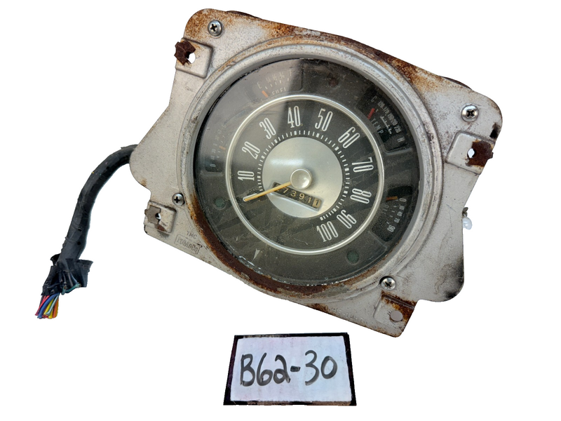 Original Early Classic Ford Bronco Gauge Cluster Speedometer D2BF-10876 B62-30