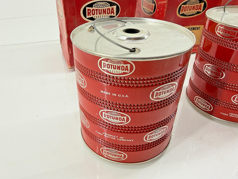 (4) NOS LOT 1958 - 1961 Ford Oil Filter Rotunda 000-6731-A / 000-6731-D