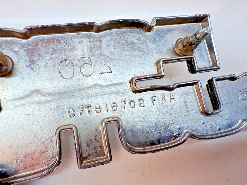 OEM 1973 -1979 F-250 CUSTOM Pair Front Fender Emblem Badge D7TB16702 B32-305