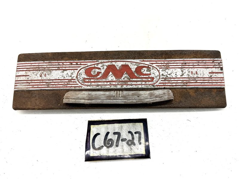 RARE OEM Vintage GMC Lid Door Cover Panel Emblem C67-27