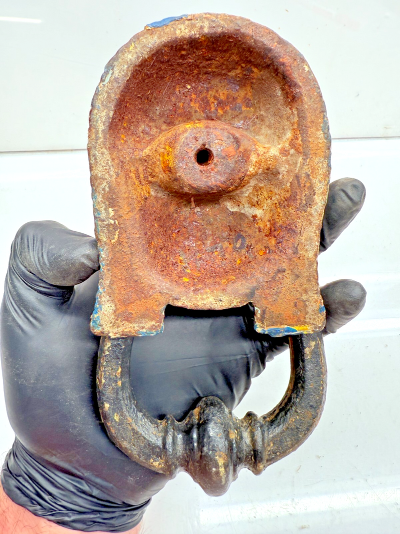 VINTAGE Cast 19TH CENTURY Egyptian Revival Door Knocker Sphinx B68-7