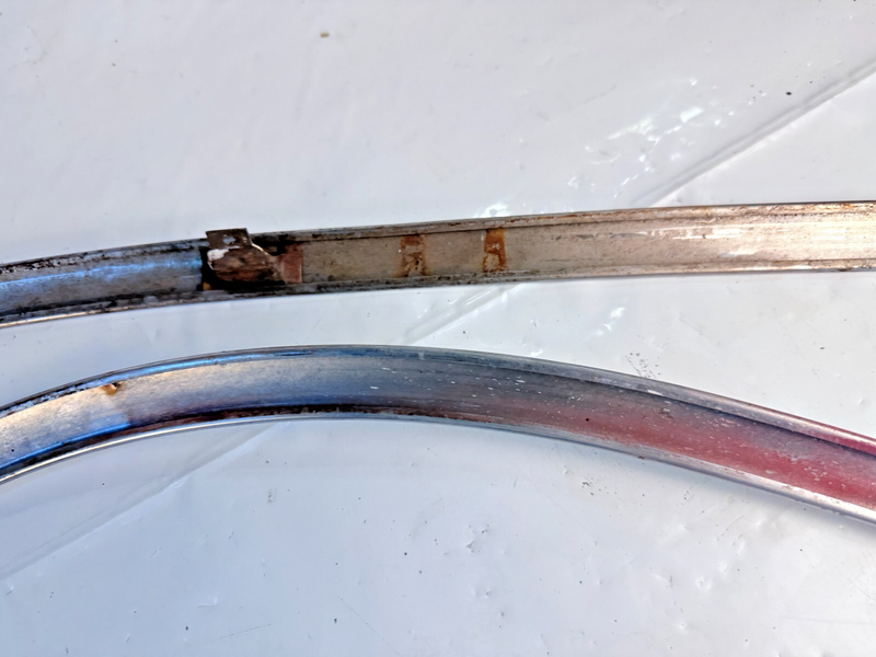 OEM 1959 1960 IMPALA PAIR LOWER WINDSHIELD TRIM MOULDINGS EL CAMINO S1-45